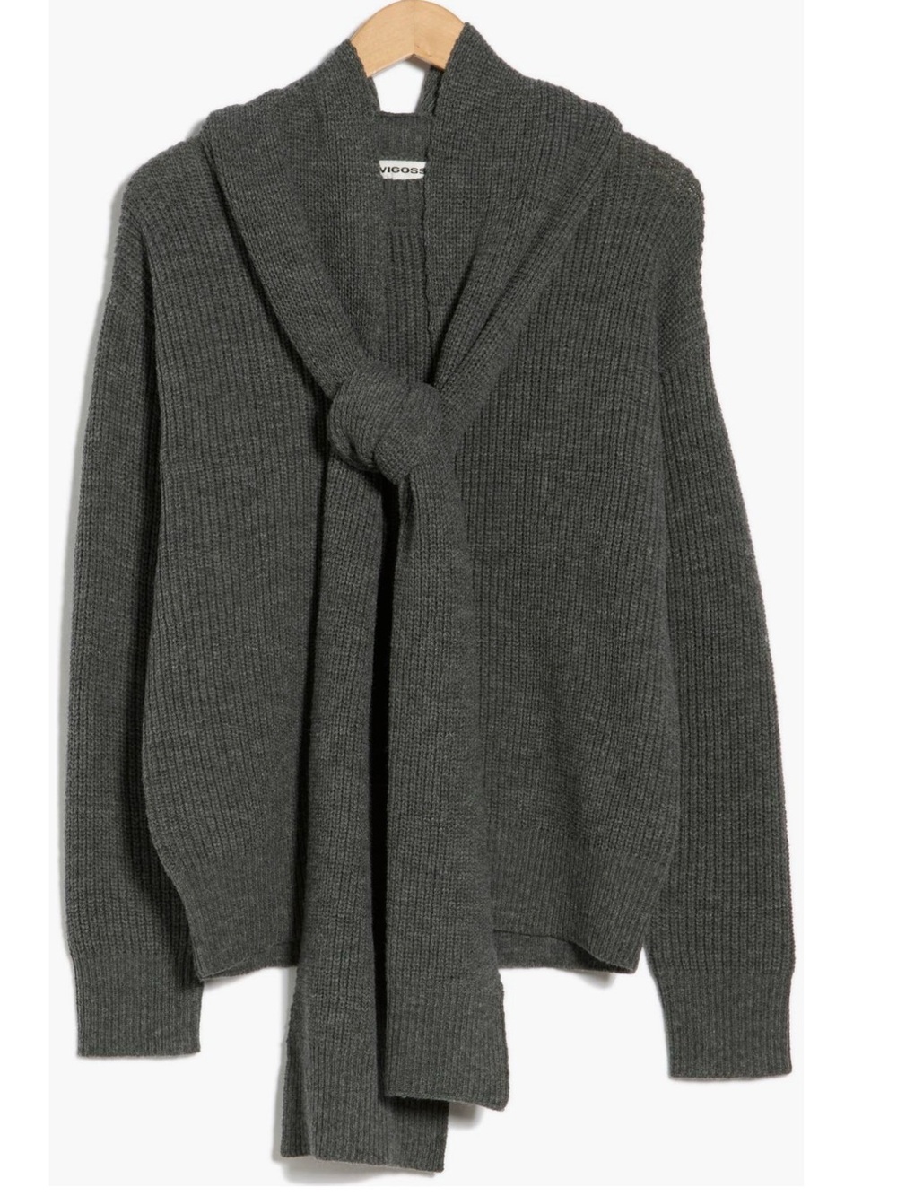 ✅NEW “Vigoss” Ribbed Scarf Neck Sweater